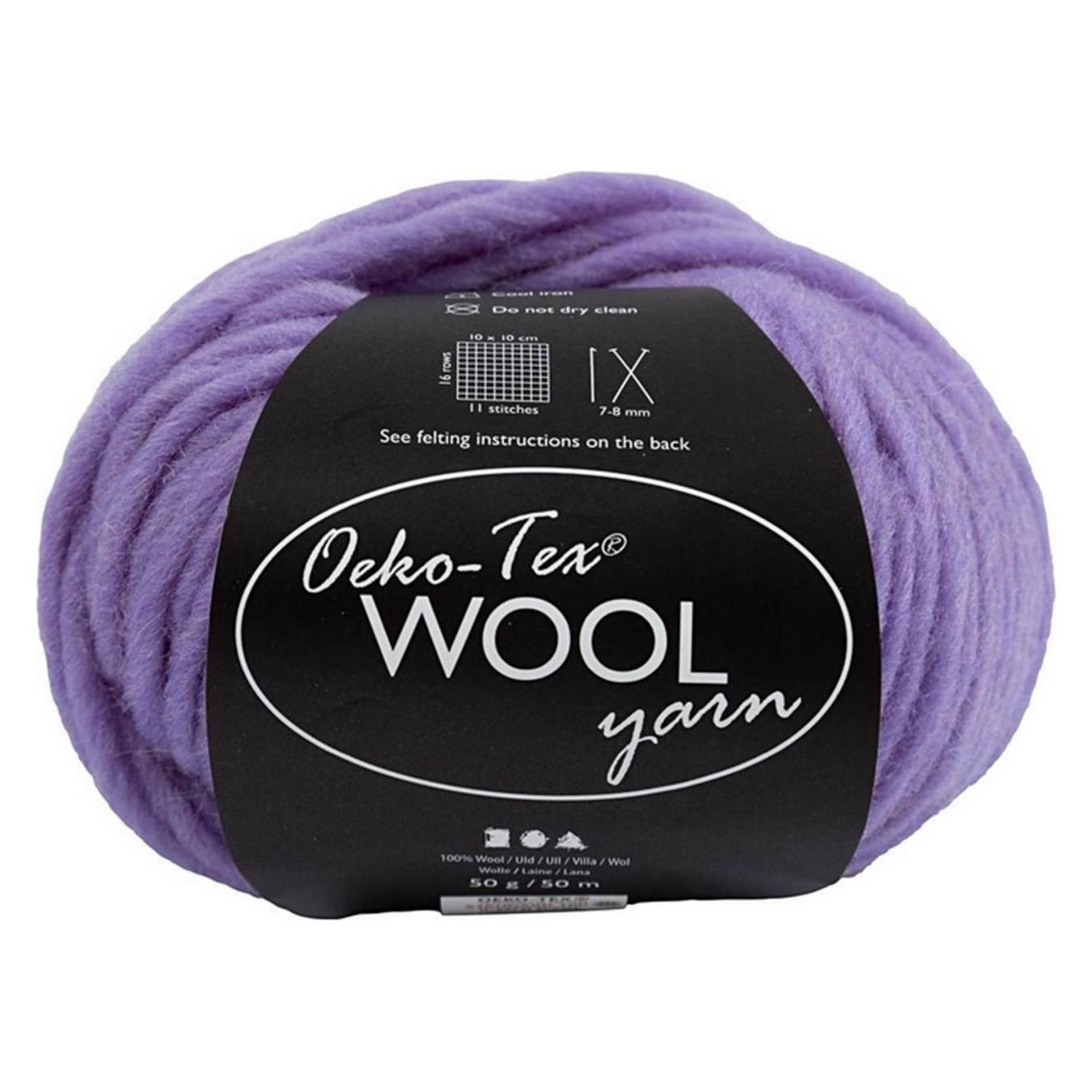 Creativ Company Wolle Oeko-Tex 50 g, Flieder (50 m) (4824544)