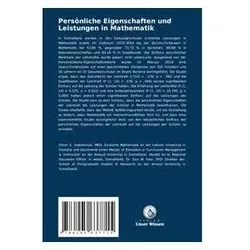 Persönliche Eigenschaften und Leistungen in Mathematik, Schulbücher von Omer, Yuko Oso, Willis/Sultan Indhamood
