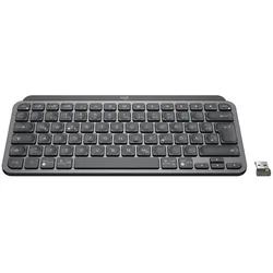 Logitech MX Keys Mini for Business (DE, Kabellos), Tastatur, Grau