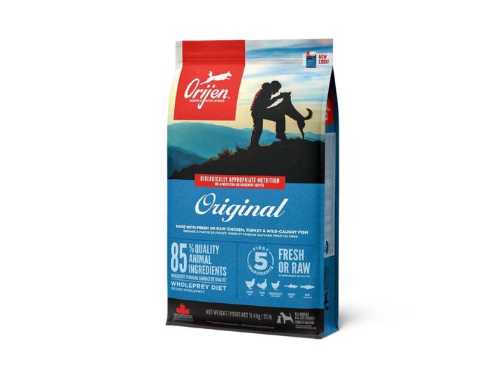 ORIJEN Original Prey Hondenvoer – 11,4 kg (Kip, Kalkoen, Vis, Ei)