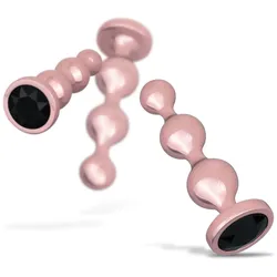 Rosy Gold, Analtoy, MetallButtplugSet 3 Teile Roségold