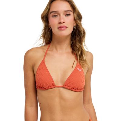Triangel-Bikini-Top ROXY "Current Coolness Tiki Tri", Damen, Gr. XS, orange (ginger spice), Obermaterial: 91% Nylon, 9% Elasthan., Bikini-Oberteile