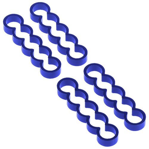 Alphacool Eiskamm Alu X5 Flat - 4mm - 4 Stück blau