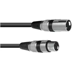 Omnitronic XLR Verbindungskabel Kabel 3pol 20m sw (20 m, XLR Kabel), Audiokabel
