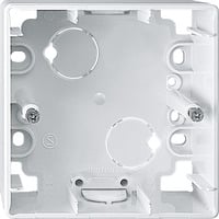 Aufputzgehäuse 1-fach mit Zugentlastung und Kanaleinführung, glänzend, Typ 519119 weiß (glänzend), Retail