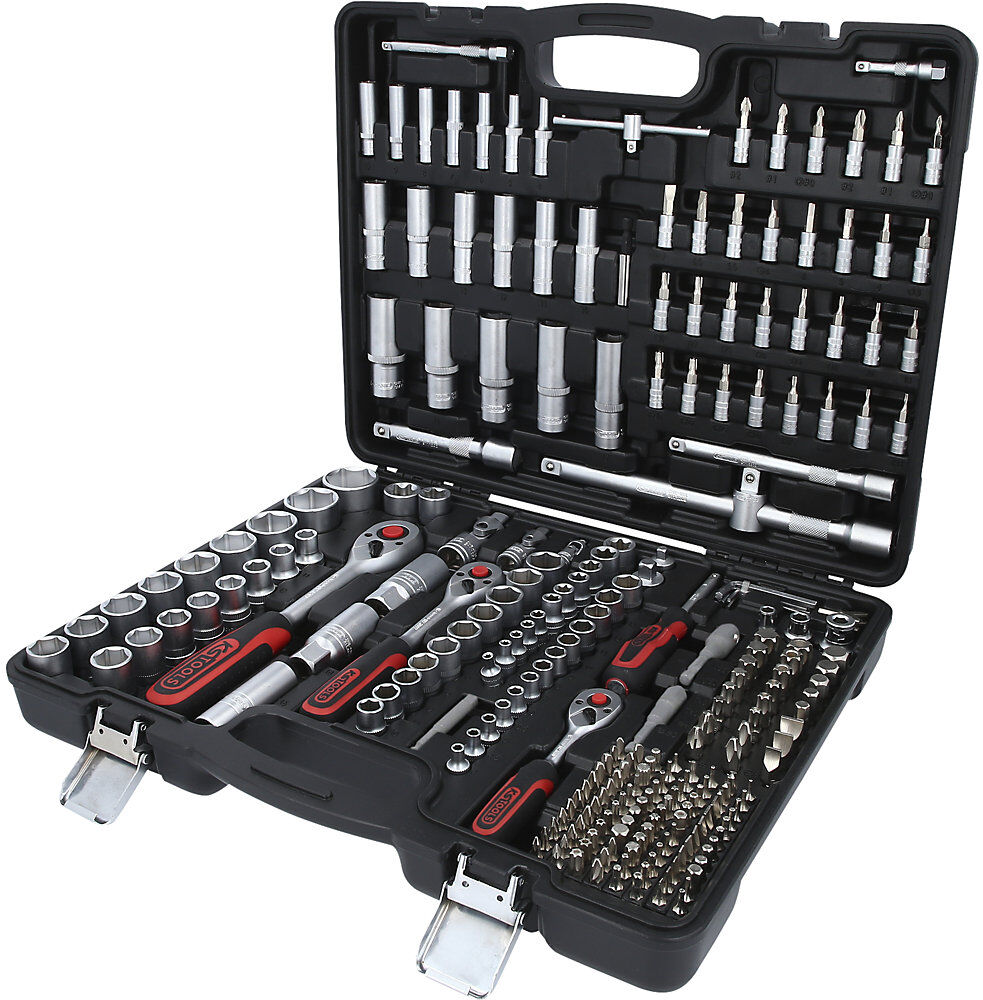 1/4'' + 3/8'' + 1/2'' Steckschlüssel-Satz, 255 Teile, verchromt KS Tools
