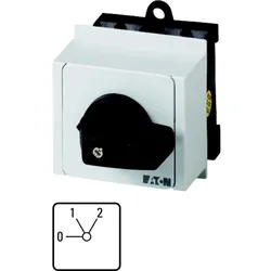 Eaton 079201 Stufenschalter für Heizung, T0, 20 A, Verteilereinbau, 1 Baueinheit(en), Kontakte: 2, 60 °, rastend, mit 0-Stellung, 0-2, Abwicklungs
