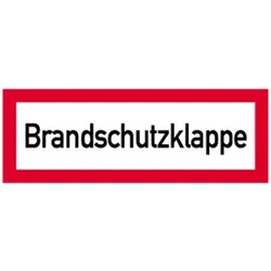 Aufkleber Brandschutzklappe, Folie, 297x105 mm