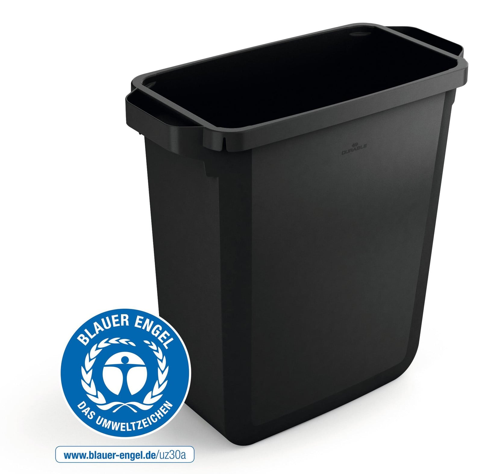 DURABLE DURABIN ECO Afvalcontainer, 6 stuks, 60L, Zwart