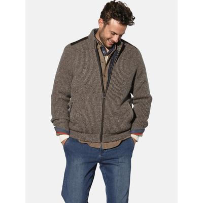 Strickjacke BABISTA "Outdoor Strickjacke BARIMO", Herren, Gr. XL, braun, Obermaterial: 50% Wolle mw. 50% Polyamid ECONYL PA ECONYL., Strickjacken Strickjacke