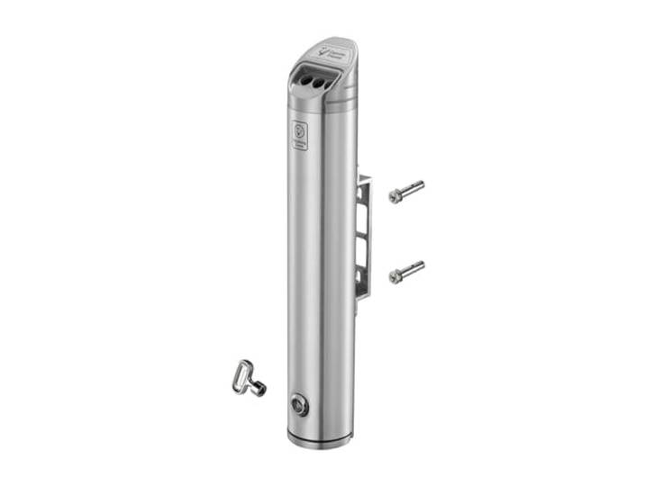 Öffentlicher Aschenbecher, Wandaschenbecher aus Metall, 2 l(Silver1)