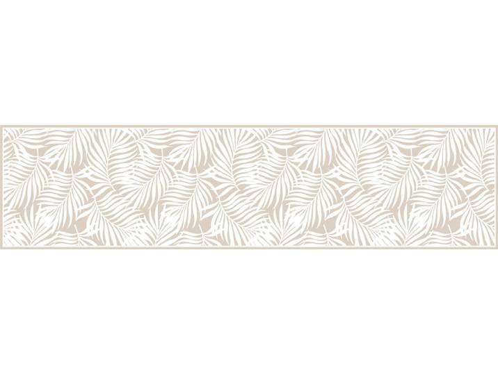 Tapis en vinyl feuilles tropicales écru 48x198 cm
