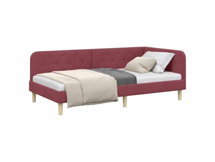 KTHLBRH Eckbett Weinrot 100 x 200 cm Stoff Wendbare Armlehnen, platzsparendes Schlafsofa, weiches Polyester, modernes Design