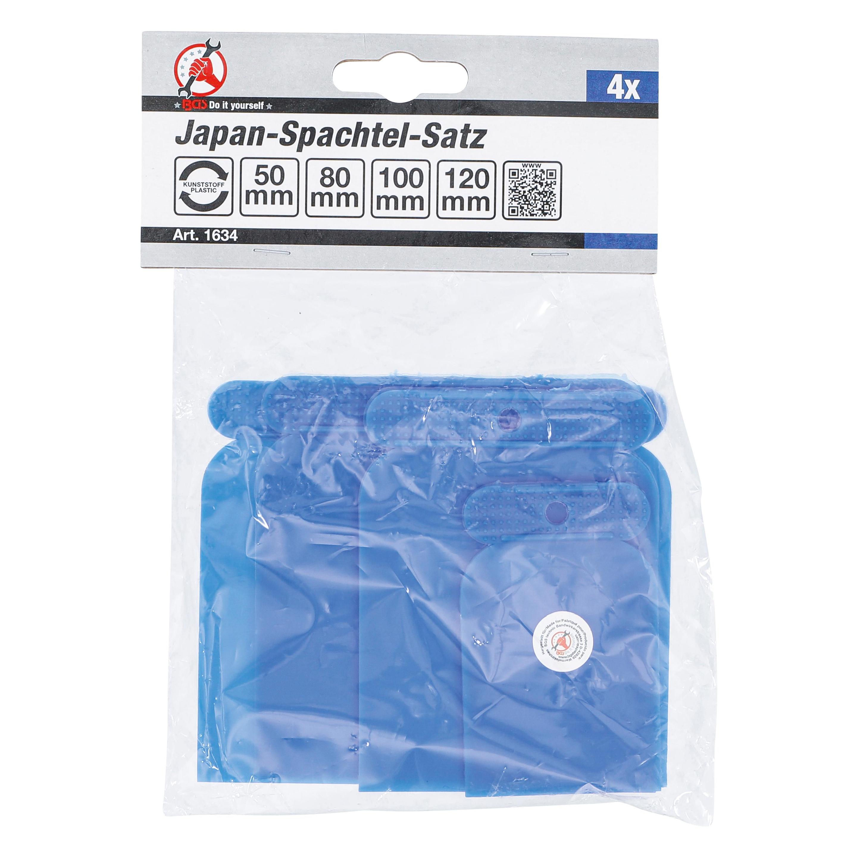 BGS Japan-Spachtel-Satz Kunststoff 50 / 80 / 100 / 120 mm 4-tlg. (1634)
