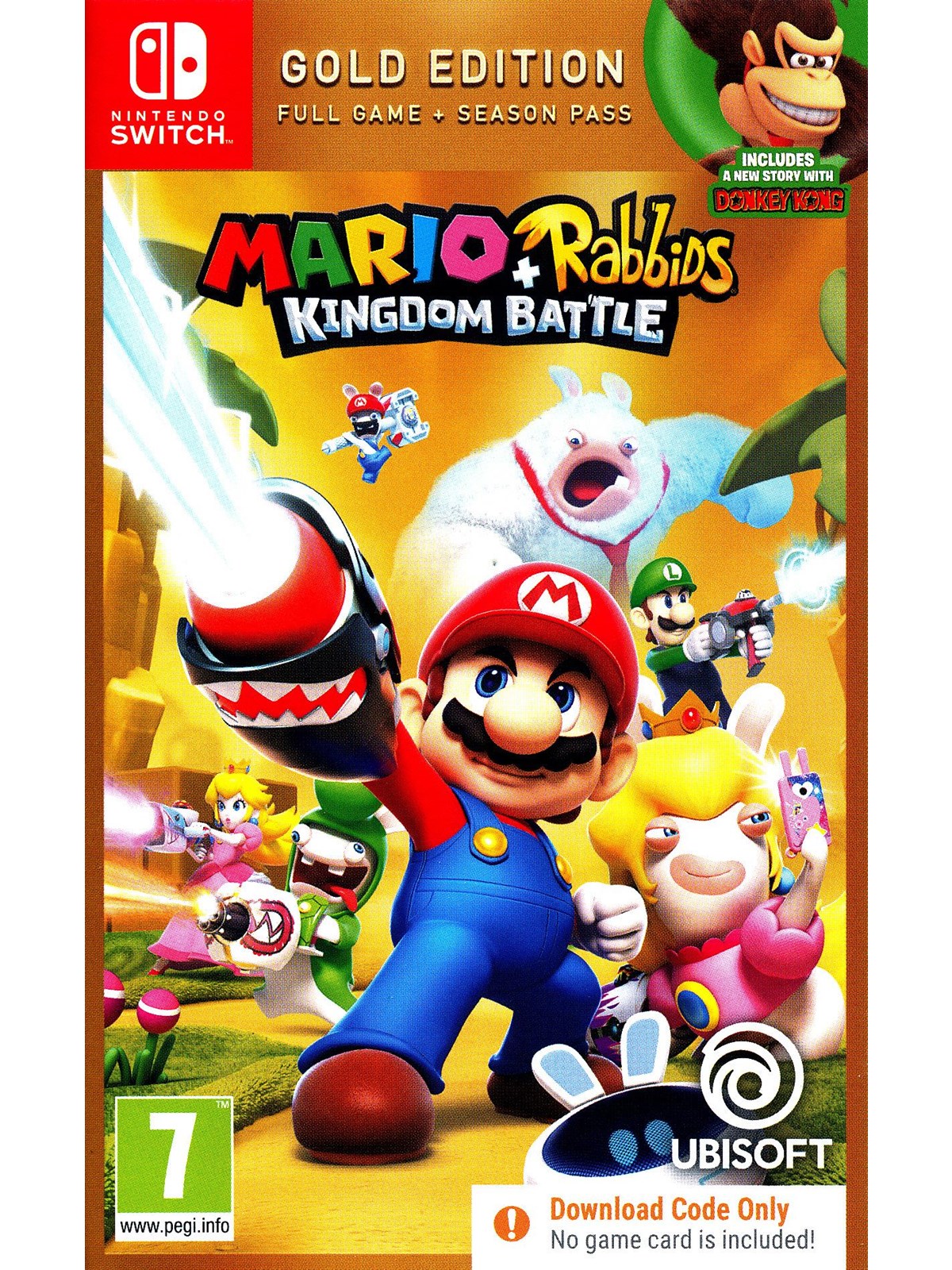 Mario + Rabbids Kingdom (Gold Edition) (Code in a Box) - Nintendo Switch - Abenteuer - PEGI 7