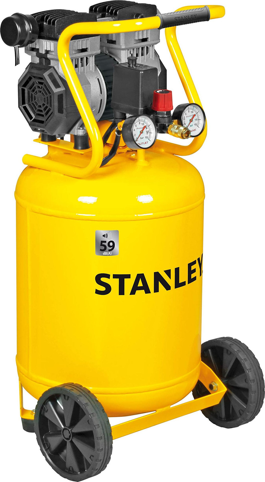 Stanley Compressor SXCMS1350VE Luchtcompressor 50L 8Bar Geel