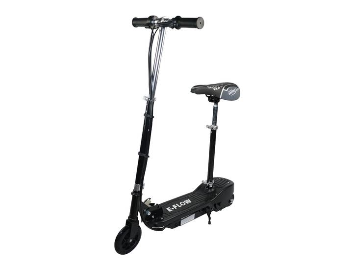 E-Scooter schwarz mit Sitz