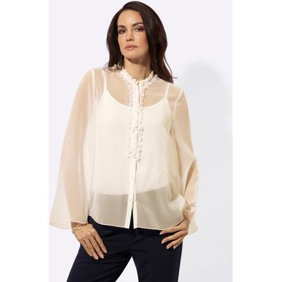 Georgettebluse CREATION L, Damen, Gr. 38, champagner, 100% Polyester, unifarben, Blusen