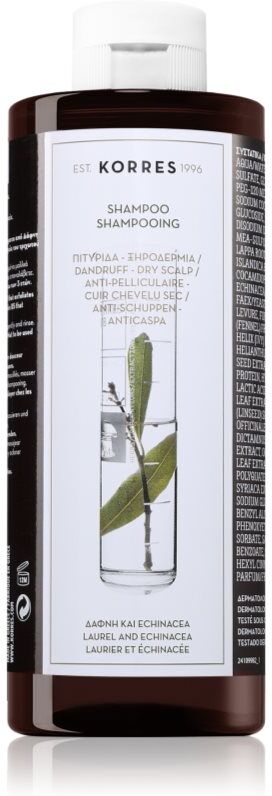Korres Laurel & Echinacea shampoing antipelliculaire pour peaux sèches 400 ml