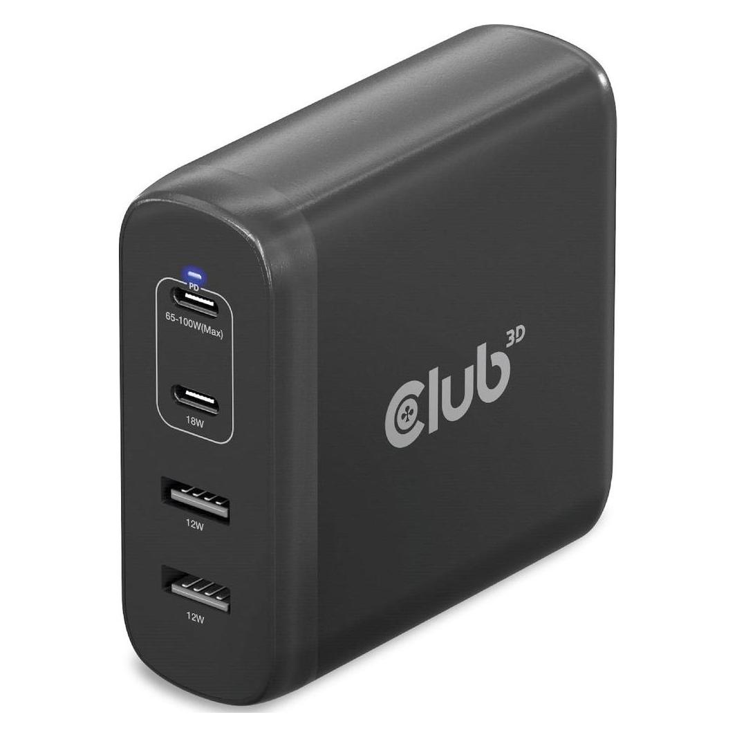 Club 3D Ladegerät 2xUSB Typ C, 2xUSB Typ A, PD 100W retail (100 W, 4 Ports) (CAC-1912EU)