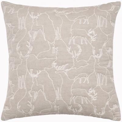 Dekokissen PAD "WILD DEER", beige, B:50cm L:50cm, Obermaterial: 75% Polyester, 25% Baumwolle, Dekokissen_Sitzkissen_Kissenhüllen, made in europe