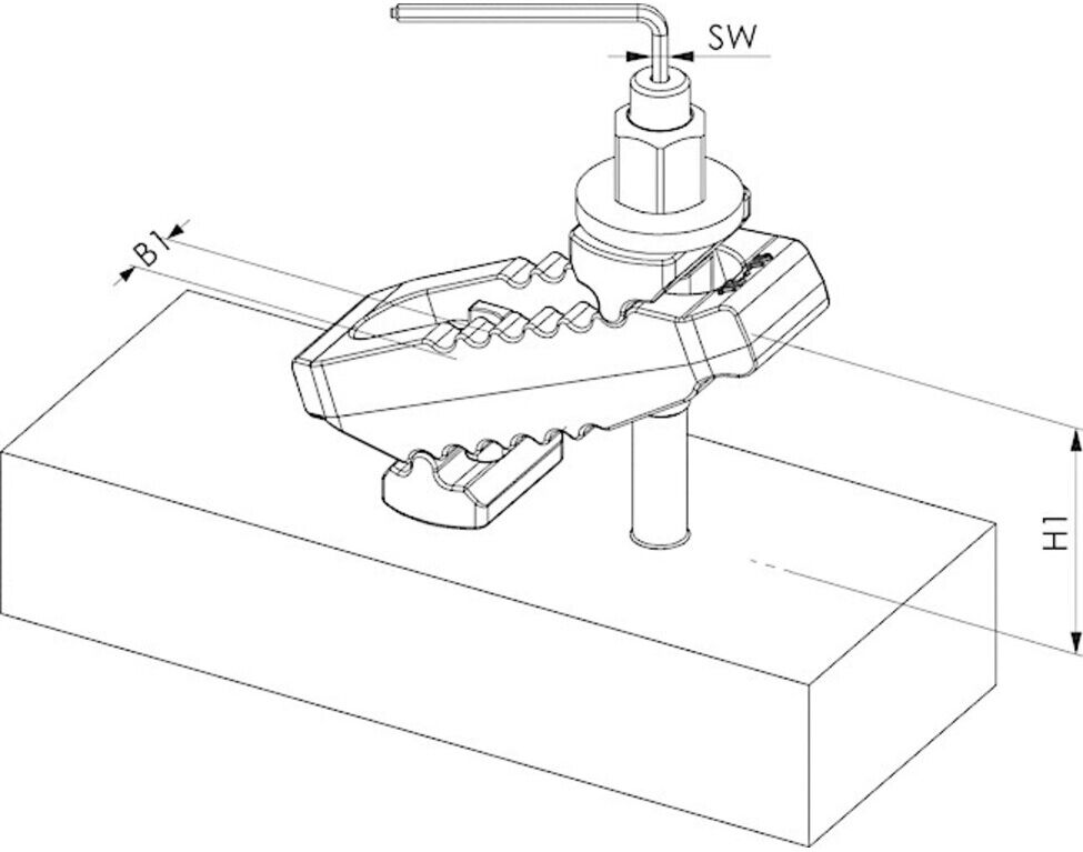 AMF Spannpratze Mit Gegenhalter 3 (79855)