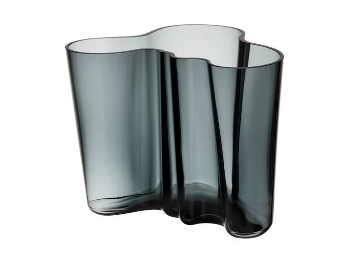 Iittala Vase Alvar Aalto gris foncé 160 mm
