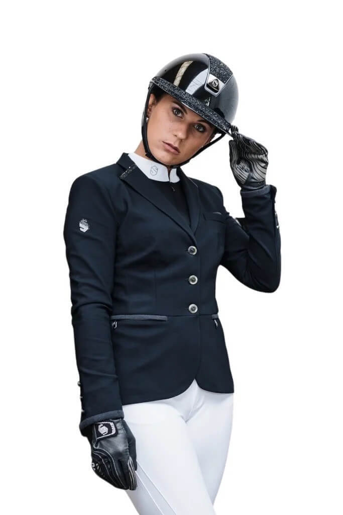 Samshield Turnierjacket Damen Victorine Crystal Fabric Turniersakko Navy 36 (FR38)