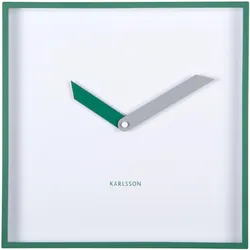 Karlsson, Wanduhr, Wall clock Cool Retro Cuadrado retro green