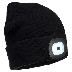 LED Wintermütze "B029" - schwarz