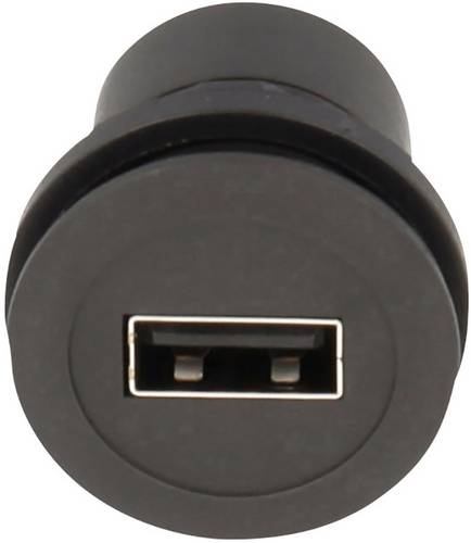 Georg Schlegel USB-Buchse A/A, schwarz rund, RONTRON-R-JUWEL Bauform Seite 1: USB 2.0 Buchse Typ A - 1 Stück