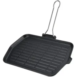 Ilsa Dietella Rechteckige Grillpfanne, Pfanne + Kochtopf, Schwarz
