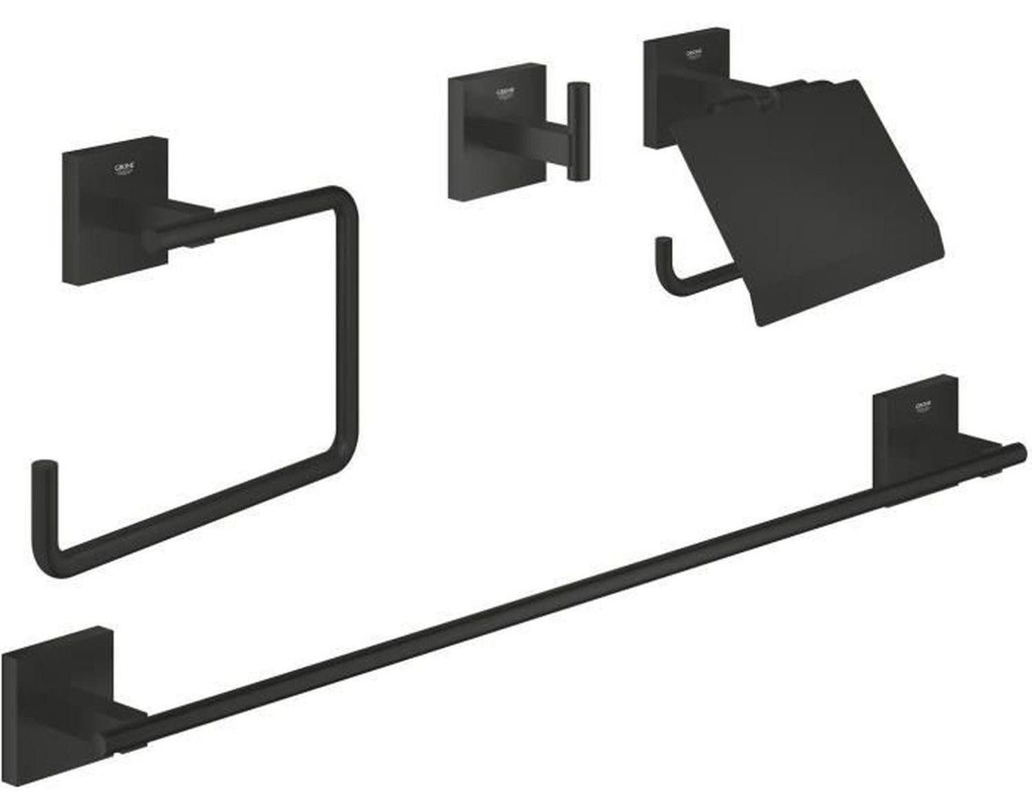 GROHE Start Cube 4-in-1 Accessoire Set - Matzwart - 411152430
