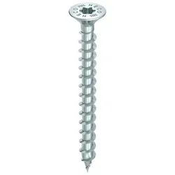 Senkkopfschrauben Vollgewinde Kohlenstoffstahl verzinkt blau 4 x 16mm