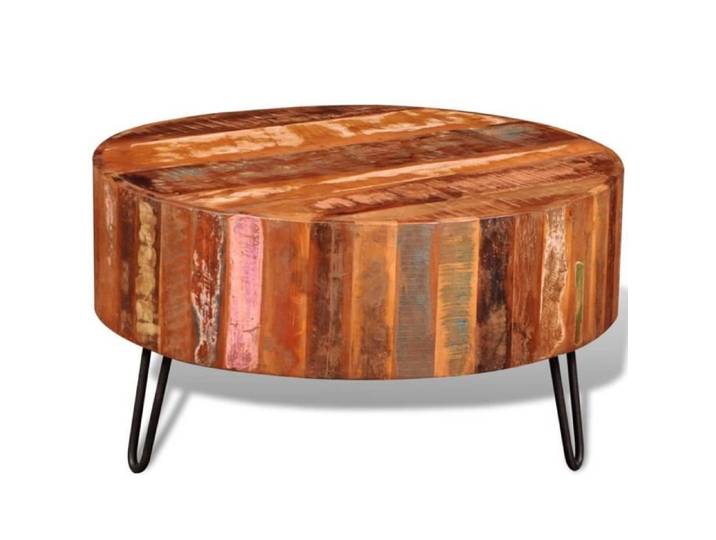 RA® Table Salon seul Contemporain Table basse ronde Bois massif de récupération 616115