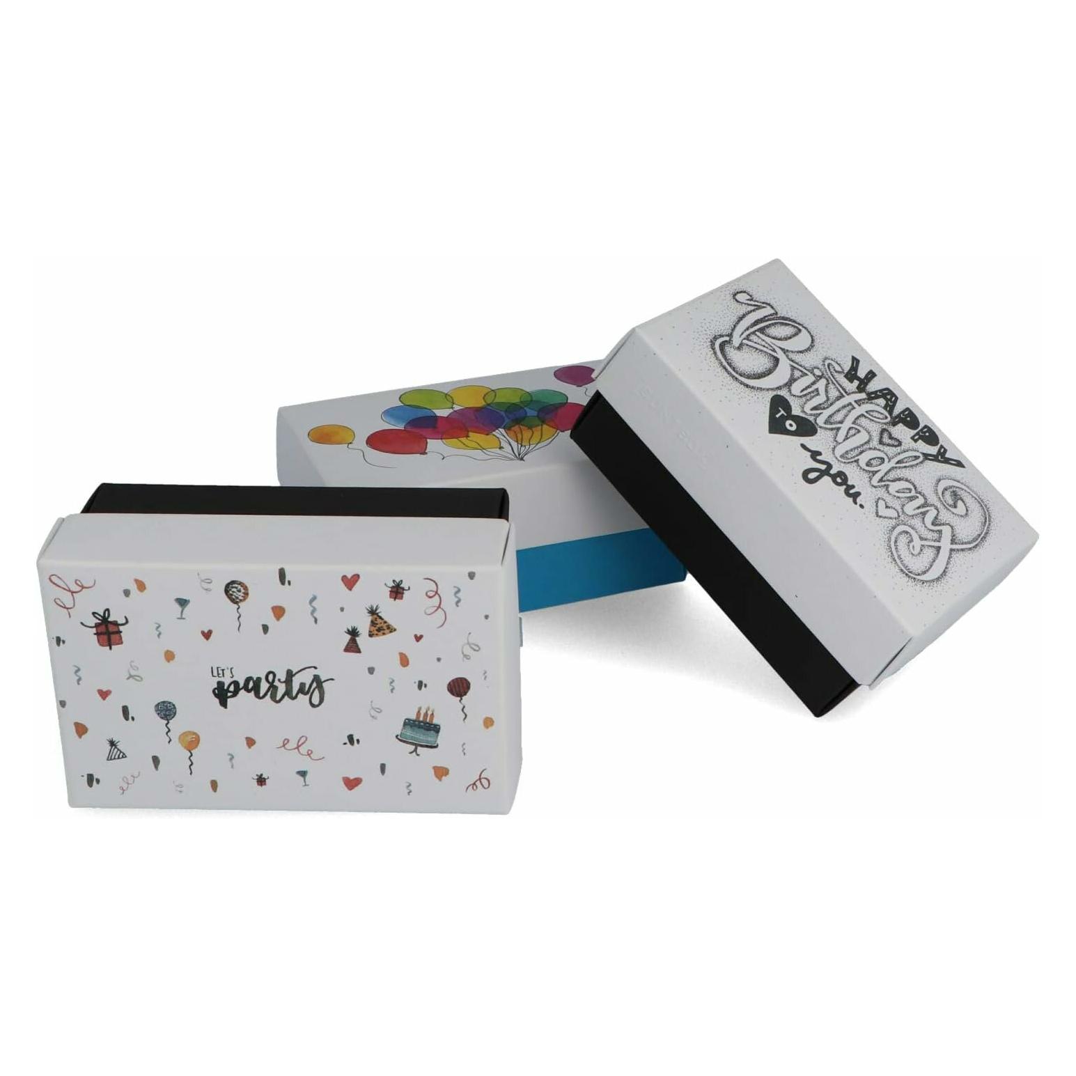 Buntbox 3 Geburtstag M Geschenkboxen-Set weiss (3x) (2044-26)