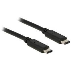 Delock USB-C® Kabel USB 2.0 USB-C® Stecker, USB-C® Stecker 1.00 m Schwarz 83673