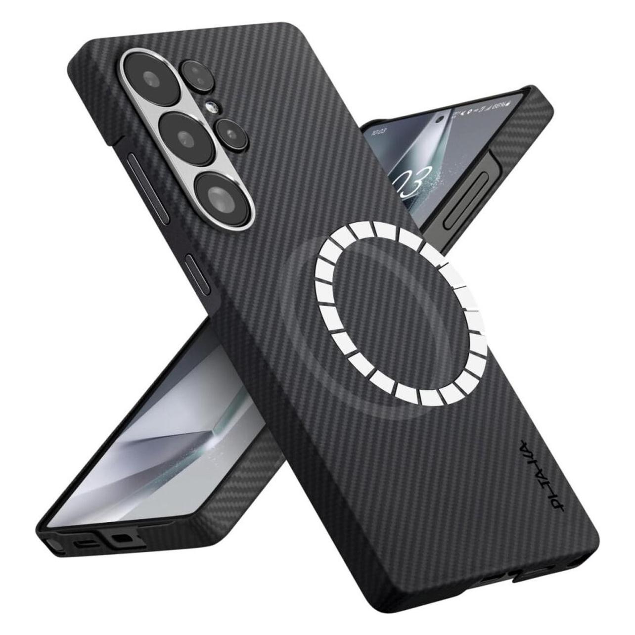 Pitaka Ultra-Slim Case - Black/Grey Twill - Samsung Galaxy S25 Ultra (Samsung Galaxy S25 Ultra) (KS2501U)