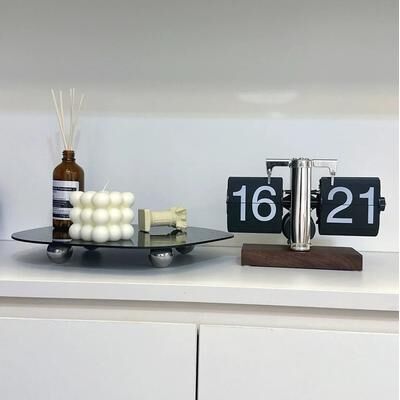 Uplift Picks Retro Automatic Flip Desk Clock Large Display Battery Powered Table Clock j