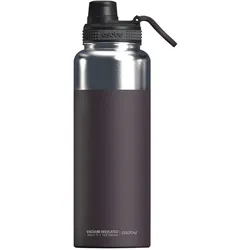 Asobu Mighty Alpine Flask isolierte Outdoorflasche aus Edelstahl - 1 Liter - rot (TMF5 burgundy)