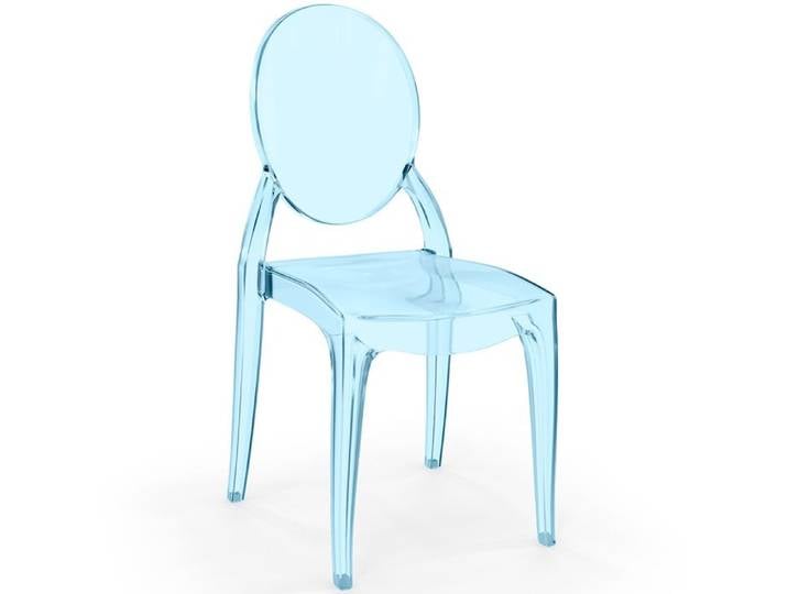 Chaise de salle à manger Transparente - Pauline Bleu