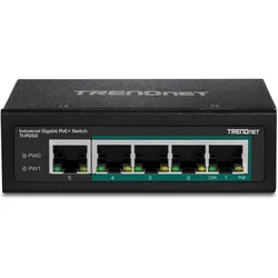 Trendnet TI-PG50 Netzwerk-Switch Managed Gigabit Ethernet (10/100/1000) Schwarz Power over Ethernet (PoE) (5 Ports), Netzwerk Switch, Schwarz