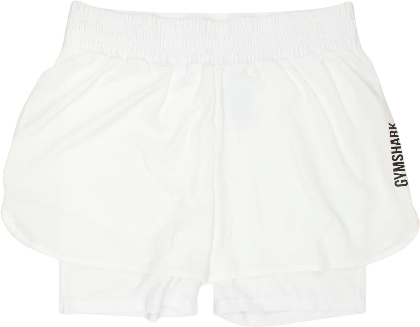 Gymshark Damen Shorts, Weiß, Gr. XL, Elasthan / Synthetik - Second Hand