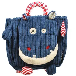 Les Déglingos Rucksack Hippipos das Nilpferd, Koffer, Blau