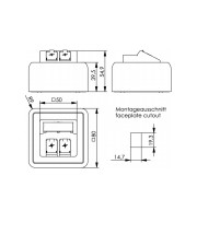 Telegärtner Karl Gärtner EMJ45 Frontabdeckung Alpine White Abdeckung mit zwei Aussparungen (H02000A0092)