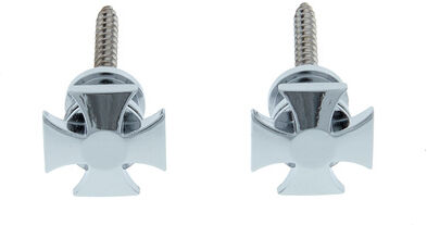 Grover Strap Buttons IronCross Chrome