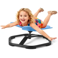 VEVOR Kinderdrehstuhl sensorischer Drehstuhl in Blumenform, 100 kg Tragkraft, sensorisches Spielzeug mit rutschfester Metallfuß, zur Förderung von Koordination Gleichgewicht  Konzentration, Blau