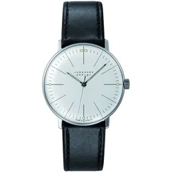 Junghans max bill Handaufzug 34mm Lederband Herrenuhr 27/3700.02