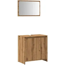 vidaXL 2-tlg. Badmöbel-Set Artisan-Eiche Holzwerkstoff