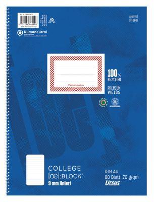 Ursus® Ö-Collegeblock, DIN A4, 80Bl. 9mm liniert